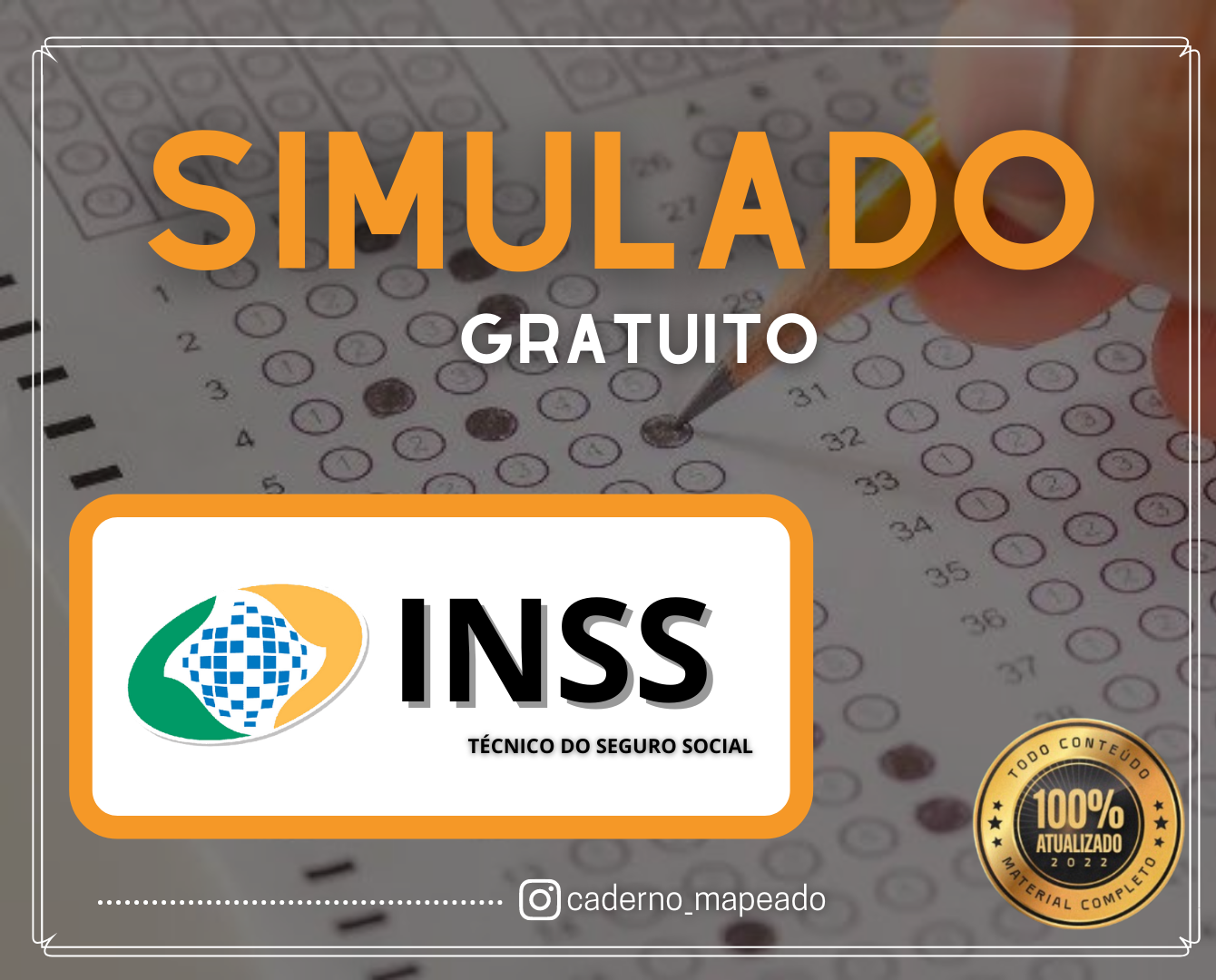 Simulado – INSS (Gratuito) – Caderno Mapeado
